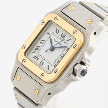 Cartier, Santos Carrée, wristwatch, 23,5 x 23,5 (34,5) mm.