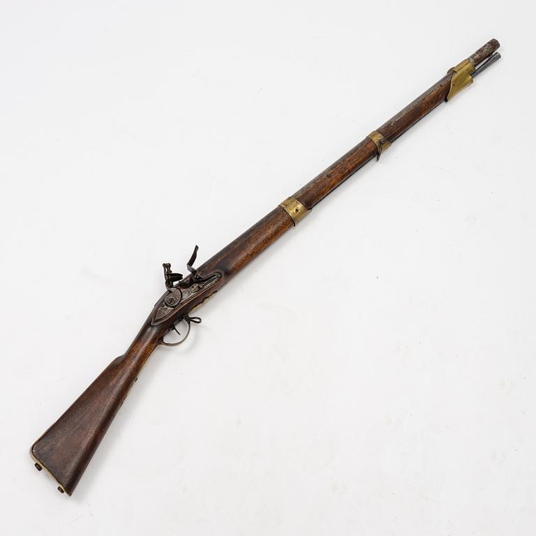 A Swedish flintlock gun.
