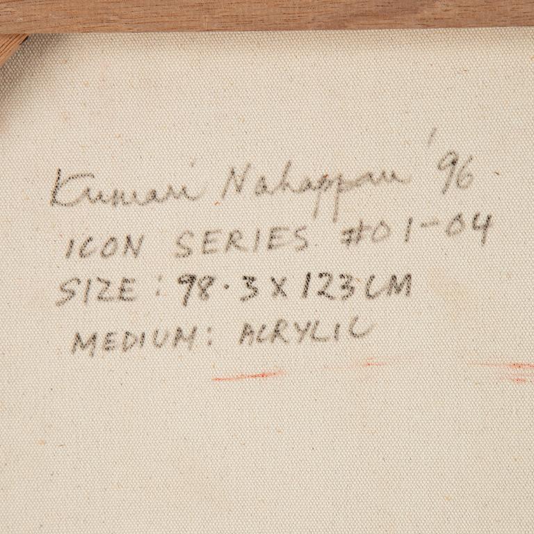 Kumari Nahappan, akryl på duk, signerad och daterad -96 a tergo.