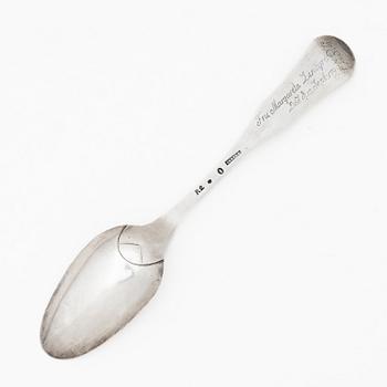 A Swedish silver spoon, mark of Simson Ryberg, Stockholm 1799.