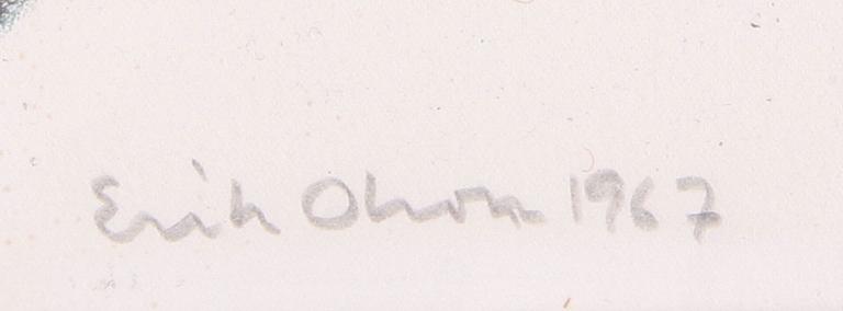OLSON, ERIK. Färglitografi. Sign o numr. 23/310. Dat. 1967.