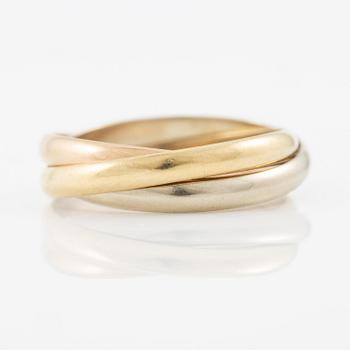 Cartier, ring, "Trinity" 18K gold in three colours.