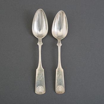 a set of 12 silver spoons by Wilhelm Pettersson Åbo Finland 1898.