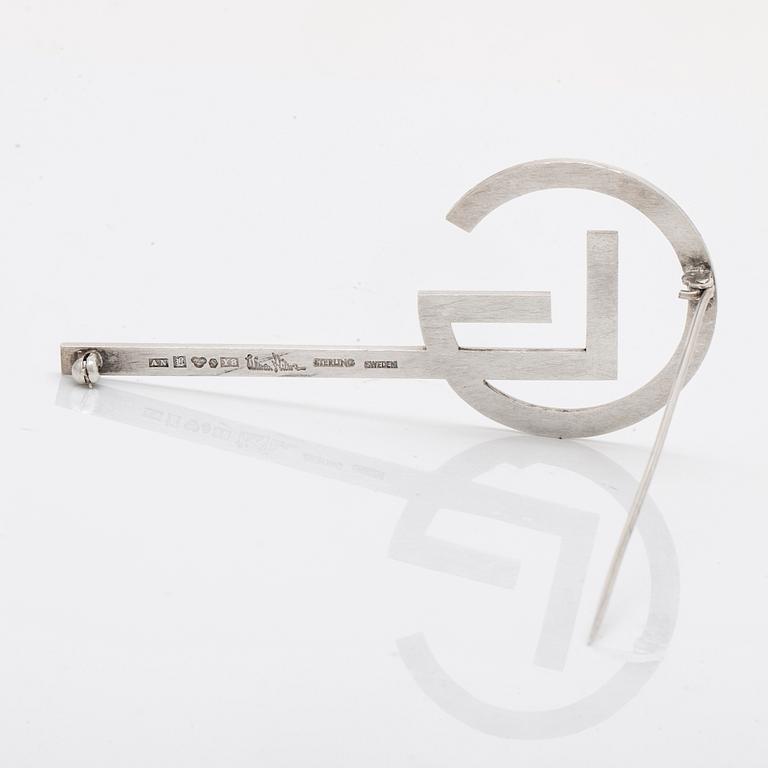 Wiwen Nilsson, sterling silver, monogrambrosch Lund 1949.