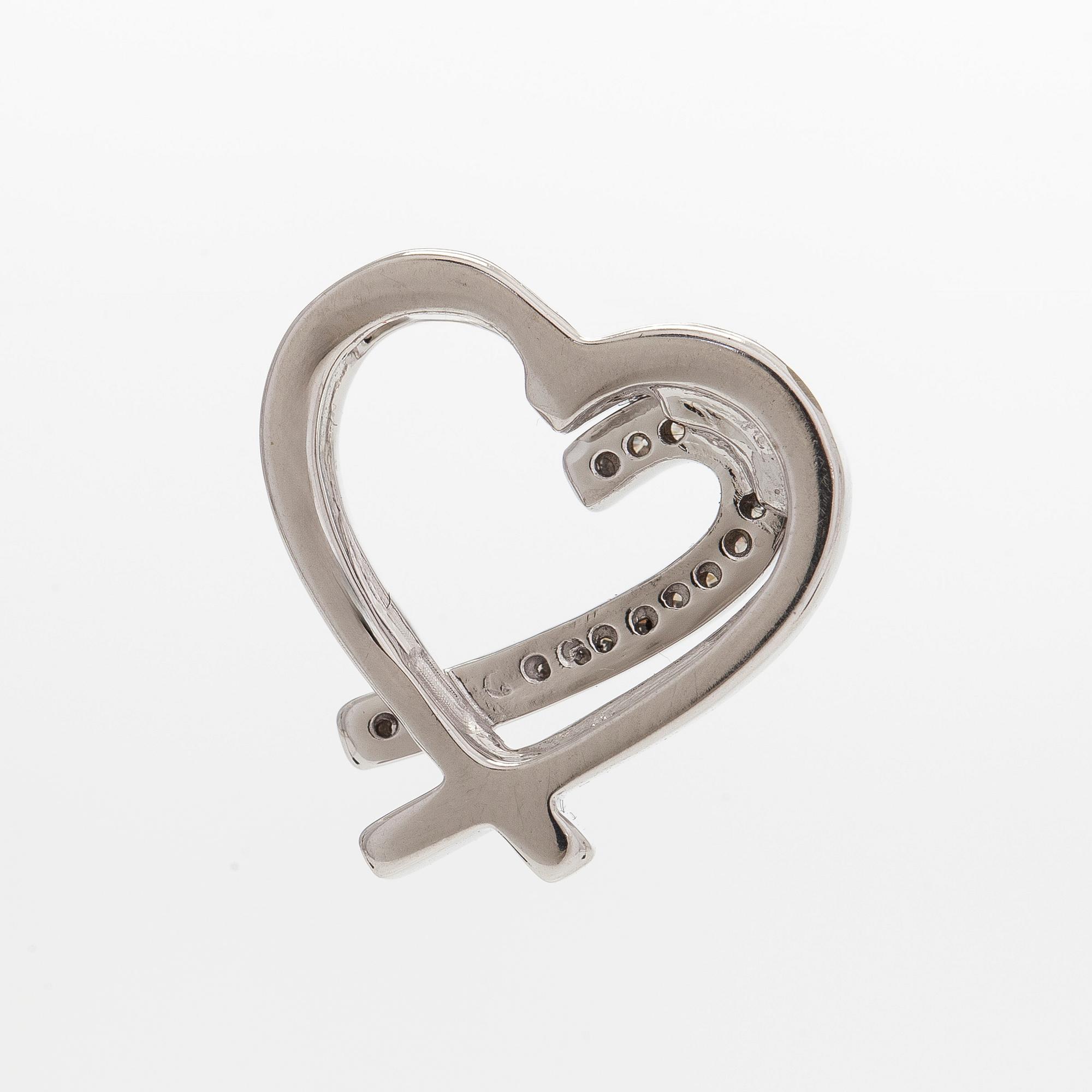 Hänge, 14K vitguld, briljantslipade diamanter.