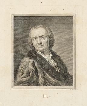 672. GRAVYRER, 2 st, Johann Carl Hedlinger, 1700-tal.