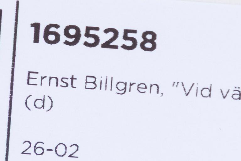 Ernst Billgren, "Vid vägens slut".