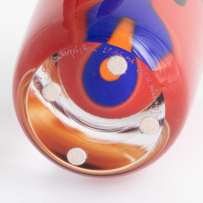 Erik Höglund, skulptur/vas, glas, Studioglas Strömbergshyttan.