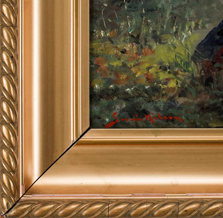 SEVERIN NILSON, olja på pannå, sign.