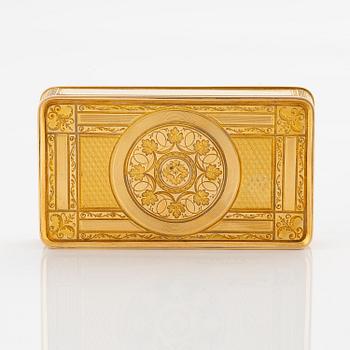 Isaac Malmborg, dosa, 18K guld, Stockholm 1813.