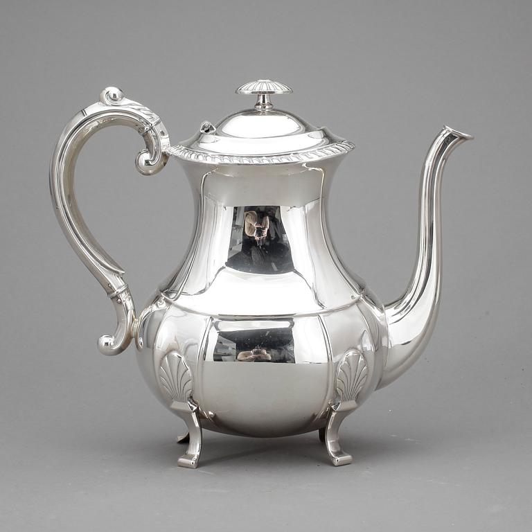 KAFFEKANNA, sterlingsilver, David Andersen, Norge, 1900-tal. Vikt ca 700 gram.