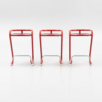 A set of three S70-3 barstools by Börge Lindau & Bo Lindekrantz for Lammhults 1968.