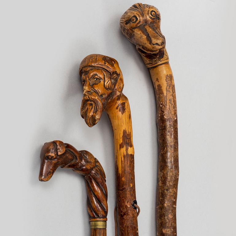 TWELVE CANES, late 19th century.