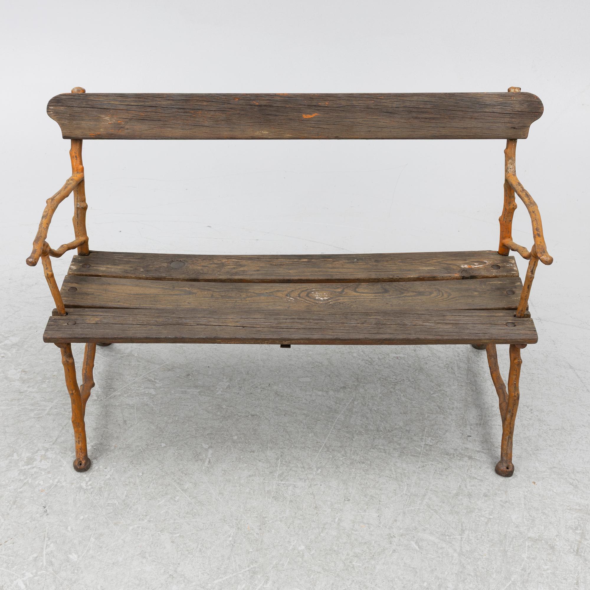 A garden sofa, Bolinders workshops, Stockholm, circa 1900.