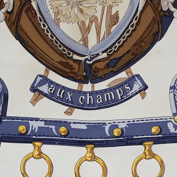 SCARF, siden, "Aux Champs", design Caty Latham, Hermès, Paris, 1900/2000-tal.