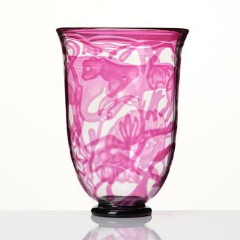 Eva Englund, a 'Graal' glass vase, Orrefors 1976.