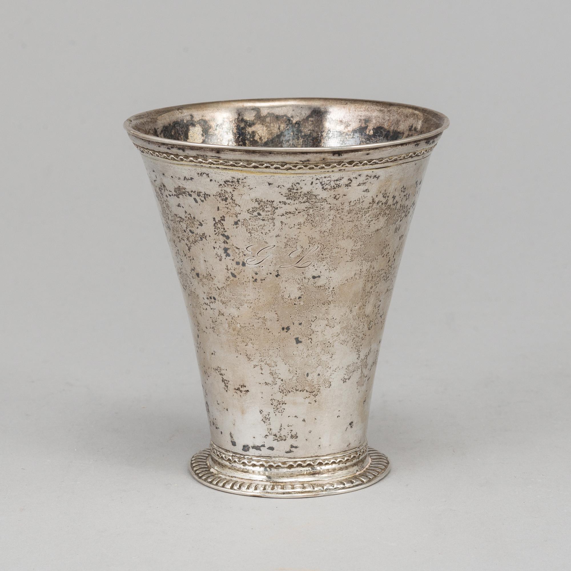 DANIEL EKELÖF, a silver beaker, Örebro 1723-1750.