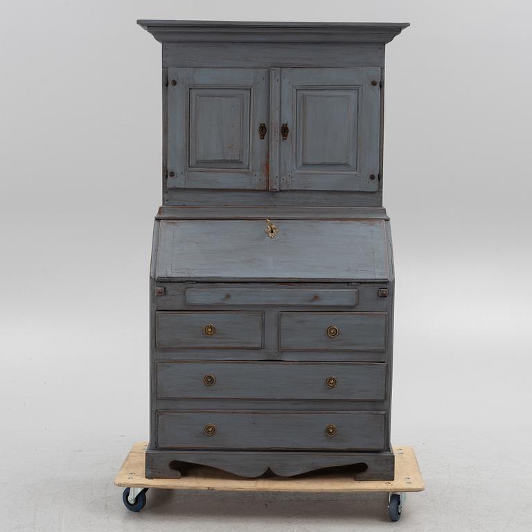 A painted writng cabinet, 19th century.