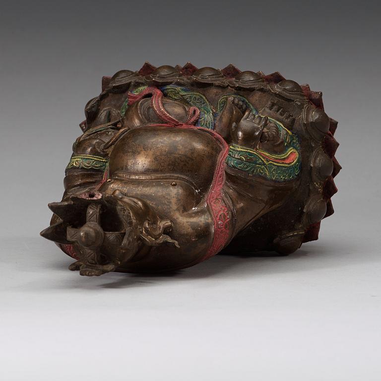 BUDAI, brons. Qing dynastin, troligen 1700-tal.