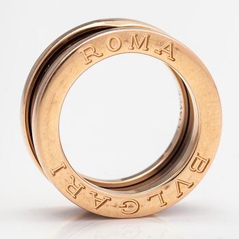 Bulgari, a "B.zero1" ring, 18K rose gold and bronze ceramic.