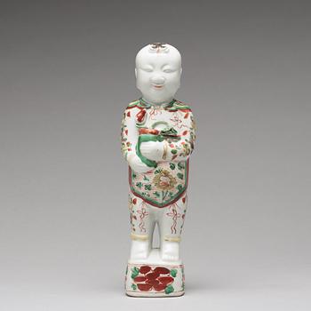 A wucai figure, Qing dynasty, Kangxi (1662-1722).