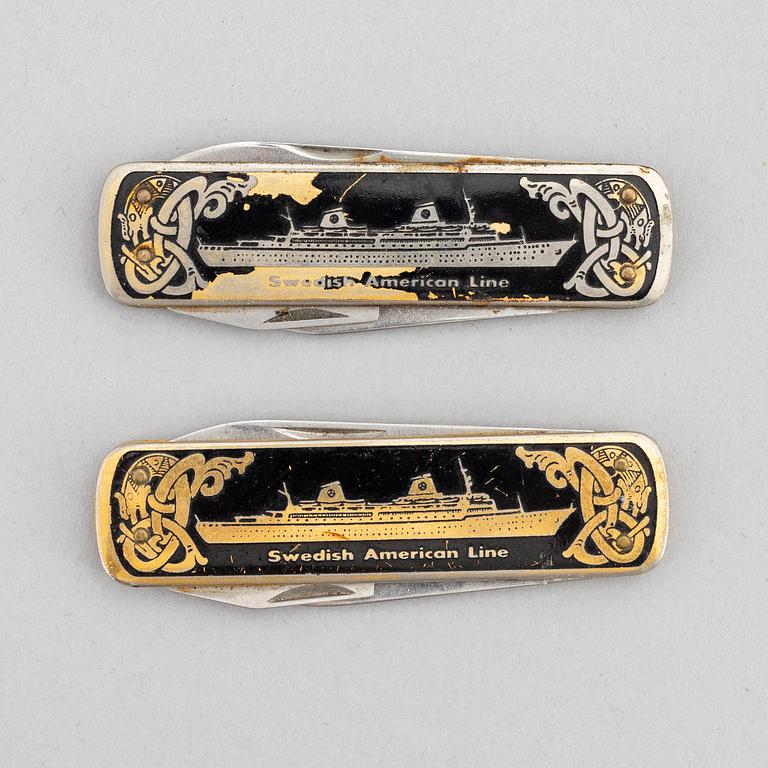 A collection of items from The Swedish America Line.