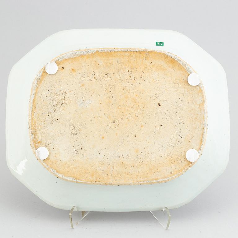 Serveringsfat, kompaniporslin. Qingdynastin, Qianlong (1736-95).