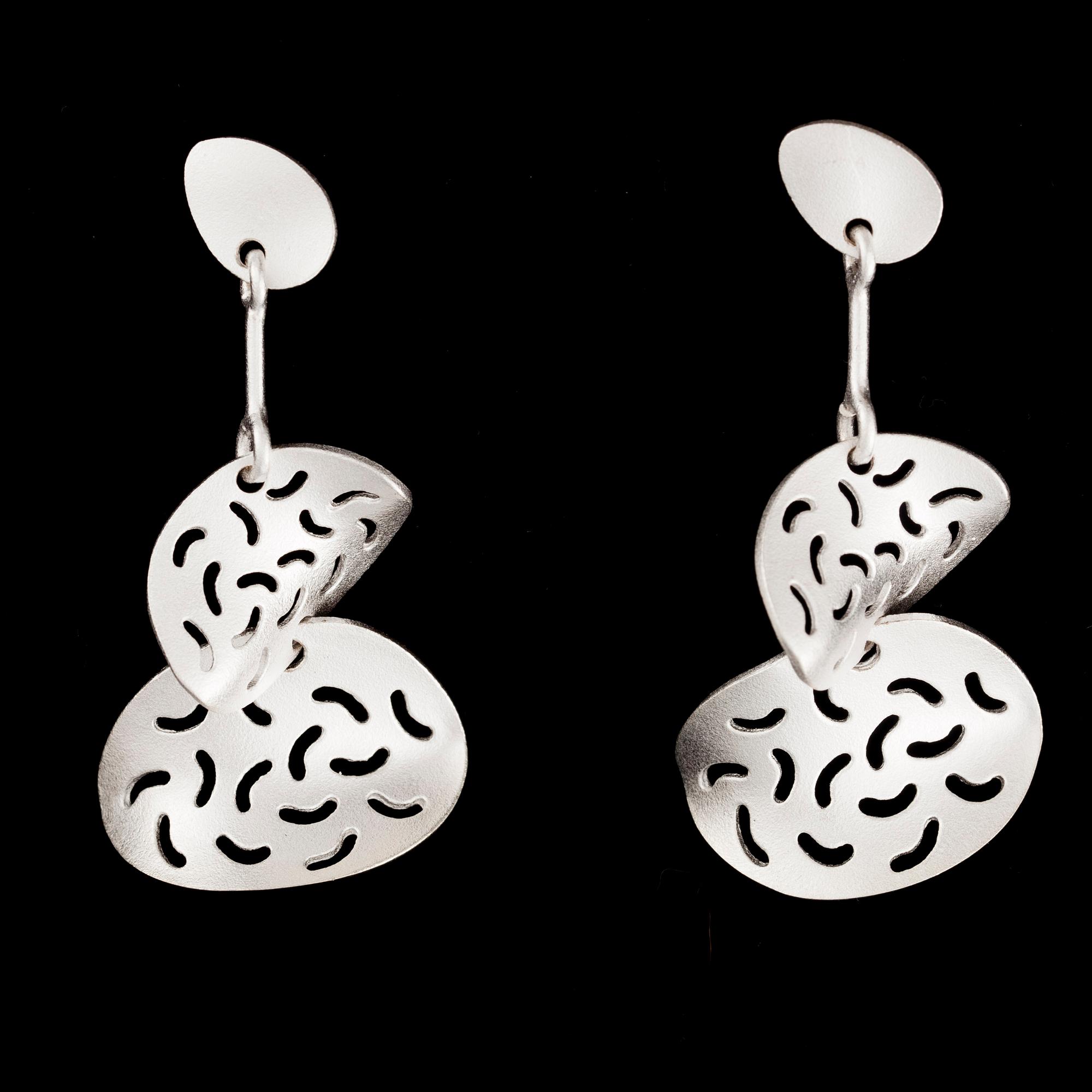 ÖRHÄNGEN, Coral, sterlingsilver, Pekka Hirvonen Lapponia.