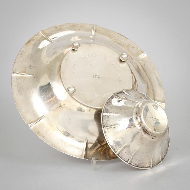 SKÅLAR, 2 st, silver. A. Nilsson/Wiwen Nilsson resp C.G Hallberg 1929, 290 g.