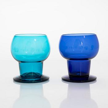Kaj Franck, A set of 13 pieces '1111' drinking glasses for Nuutajärvi Notsjö. The model was designed in 1953.