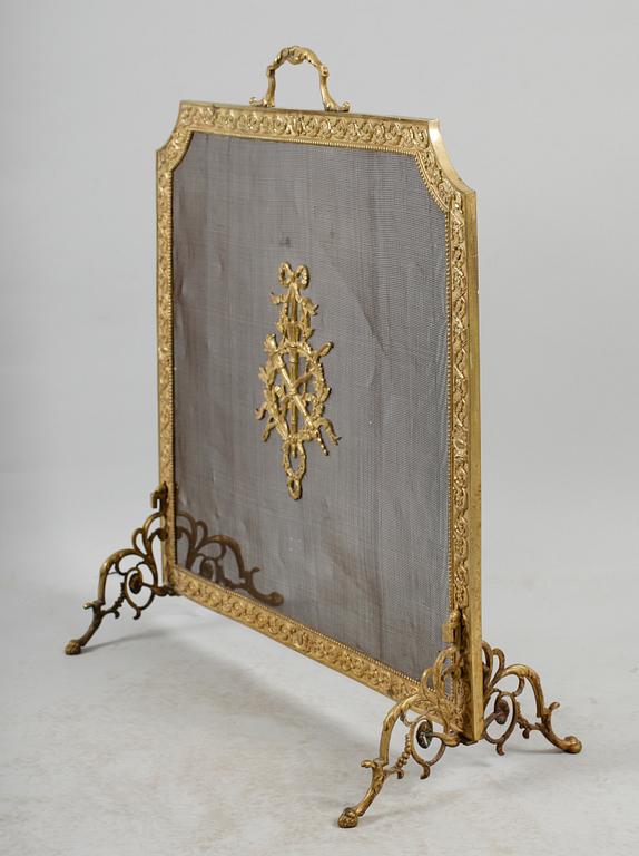 BRASSKÄRM, gustaviansk stil, 1900-tal.