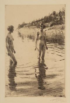 ANDERS ZORN, etching, 1913, signed in pencil.