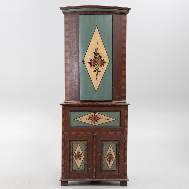 A corner cabinet, Värmland, 19th Century.