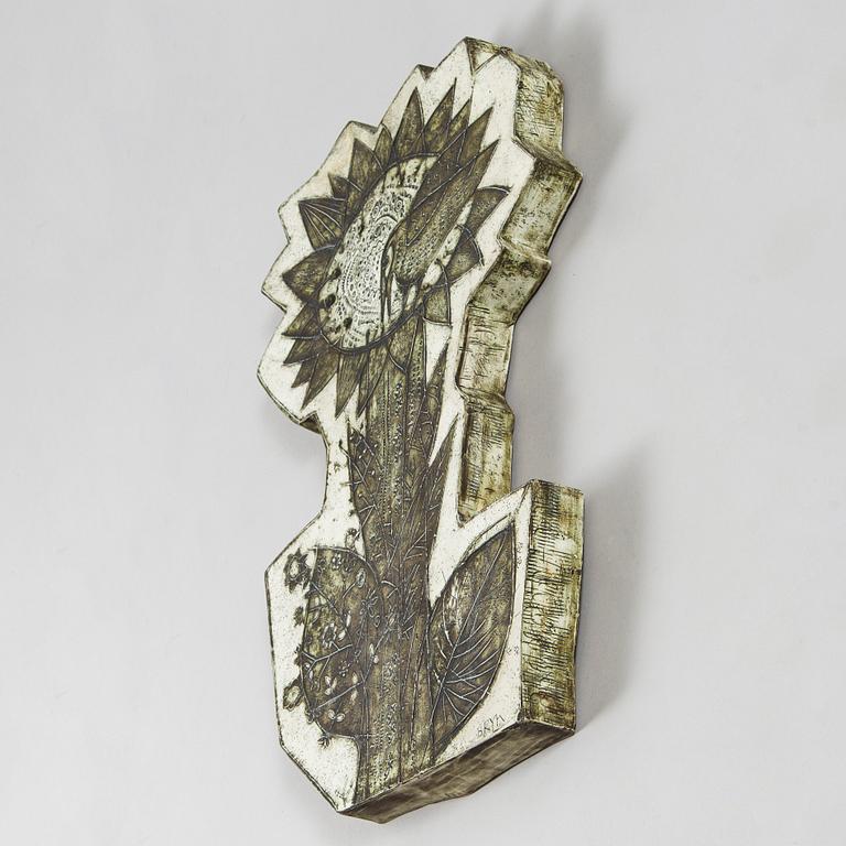 Rut Bryk, a stoneware wall relief, signed BRYK.