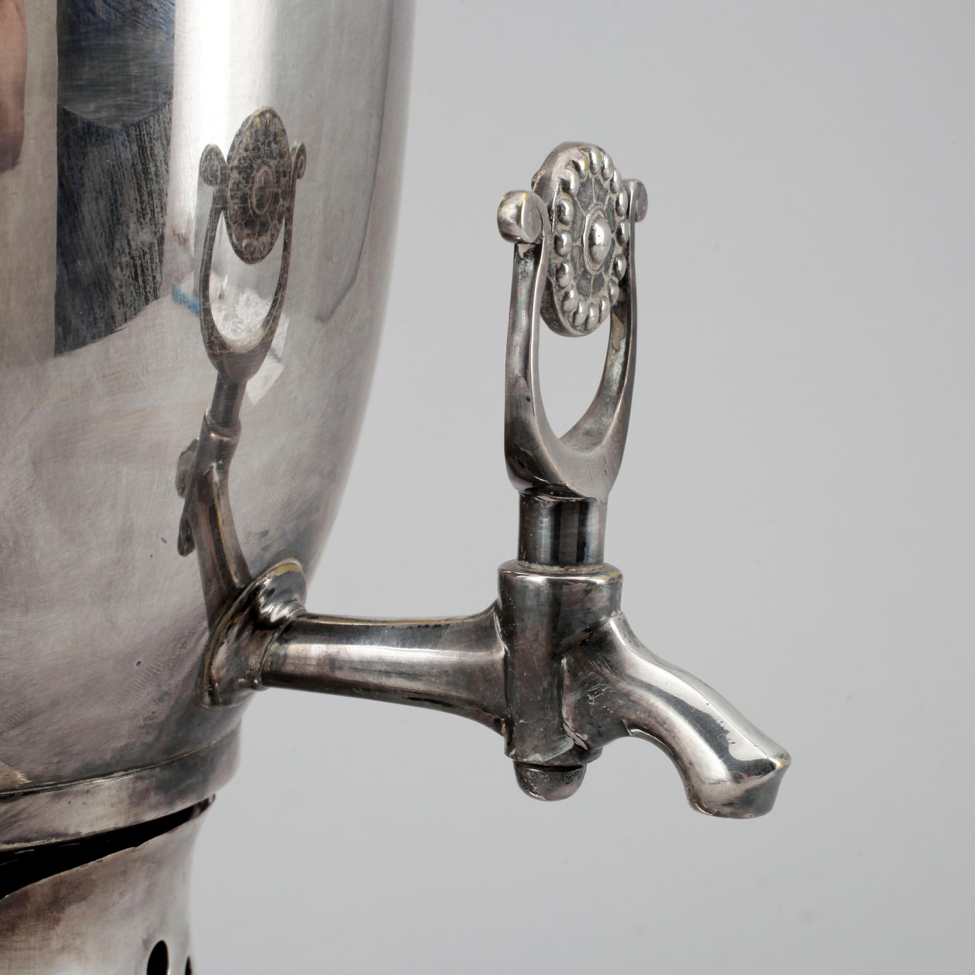 SAMOVAR, vitmetall, Ryssland, 1800-tal.