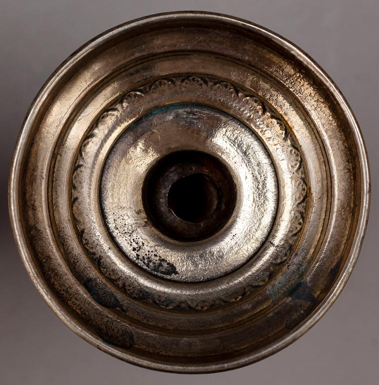 SUPKALKAR, 3 st, silver, bla Peter Falk, Skara, (1766-1800). Totalvikt 128 g.