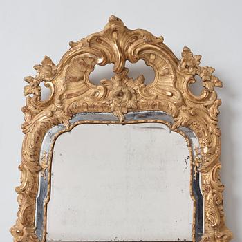 A Swedish Rococo 18th century mirror.