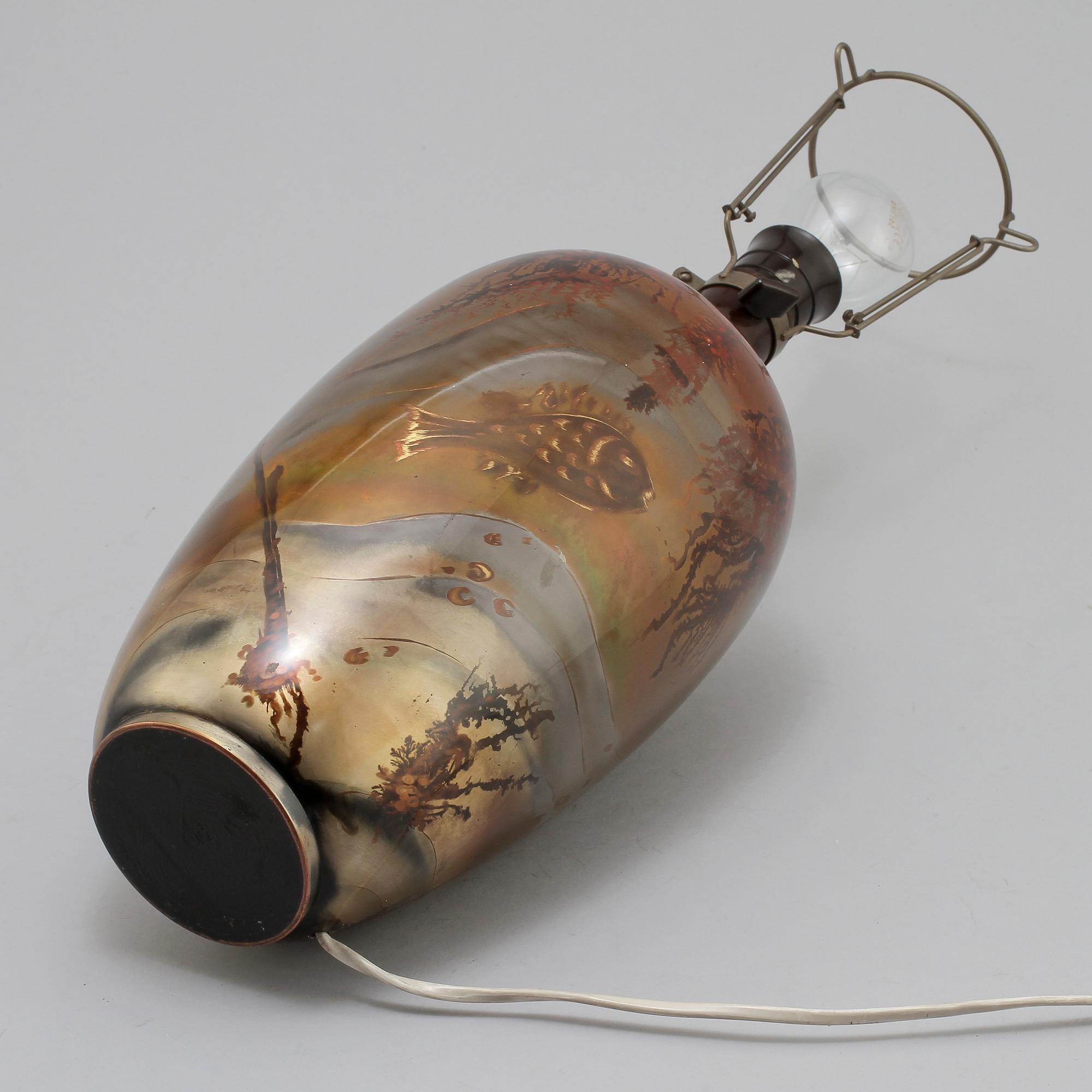 BORDSLAMPA, lackerad metall, "Ikora", WMF, Tyskland, 1900-talets första hälft.