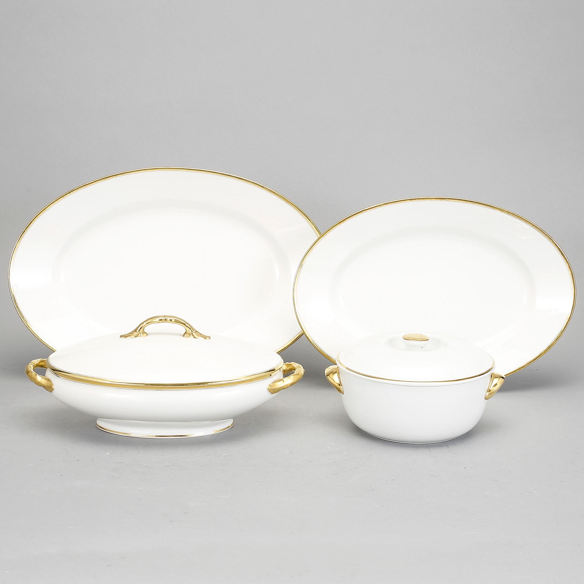 MATSERVIS, 85 delar, porslin, Haviland & Co, Limoges 1800-talets slut.