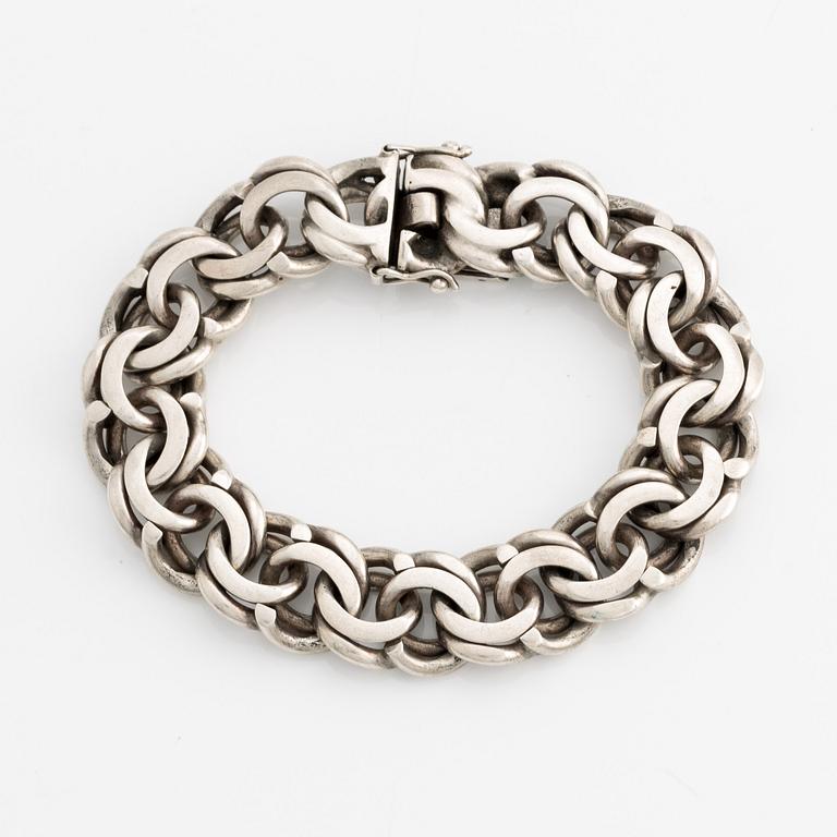 Armband, silver, bismarcklänk.