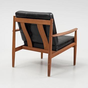 Grete Jalk, a teak easy chair, France & Son, Denmark.