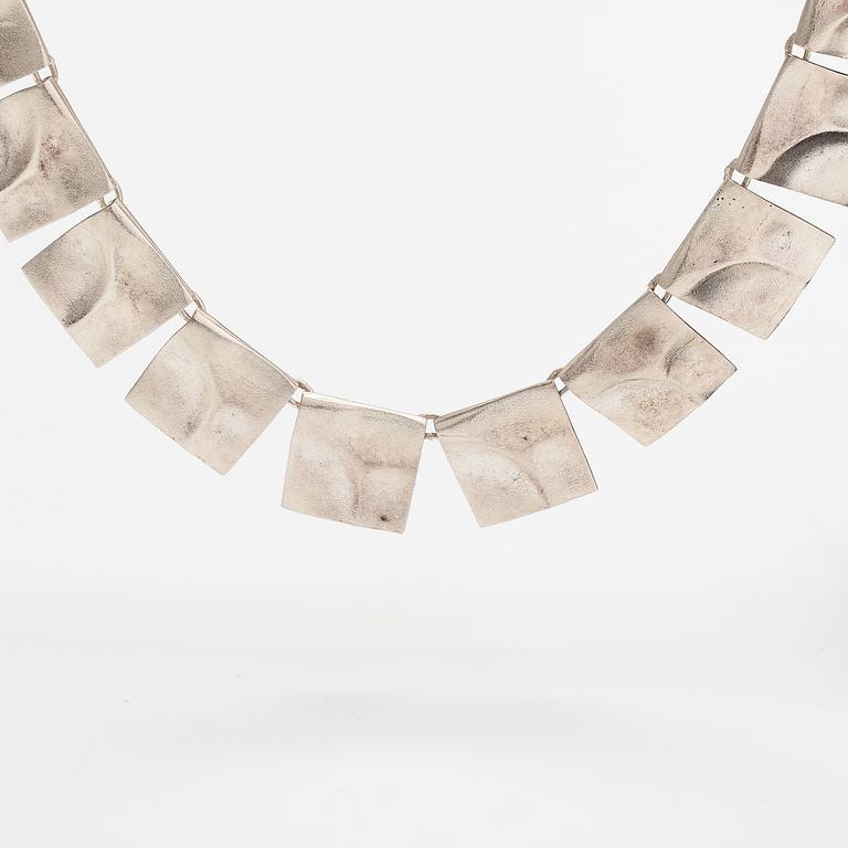 Björn Weckström, A sterling silver necklace "Galactic peaks". Lapponia 2008.