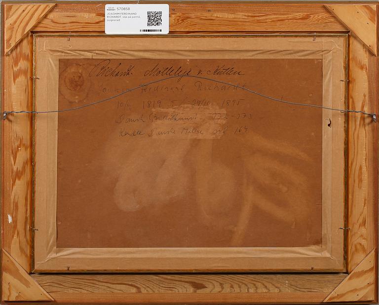 JOACHIM FERDINAND RICHARDT, olja på pannå, osignerad.