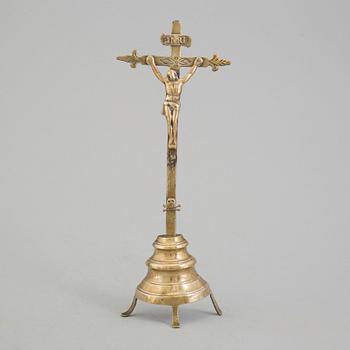 An 18th/19th century bronze crucifix.