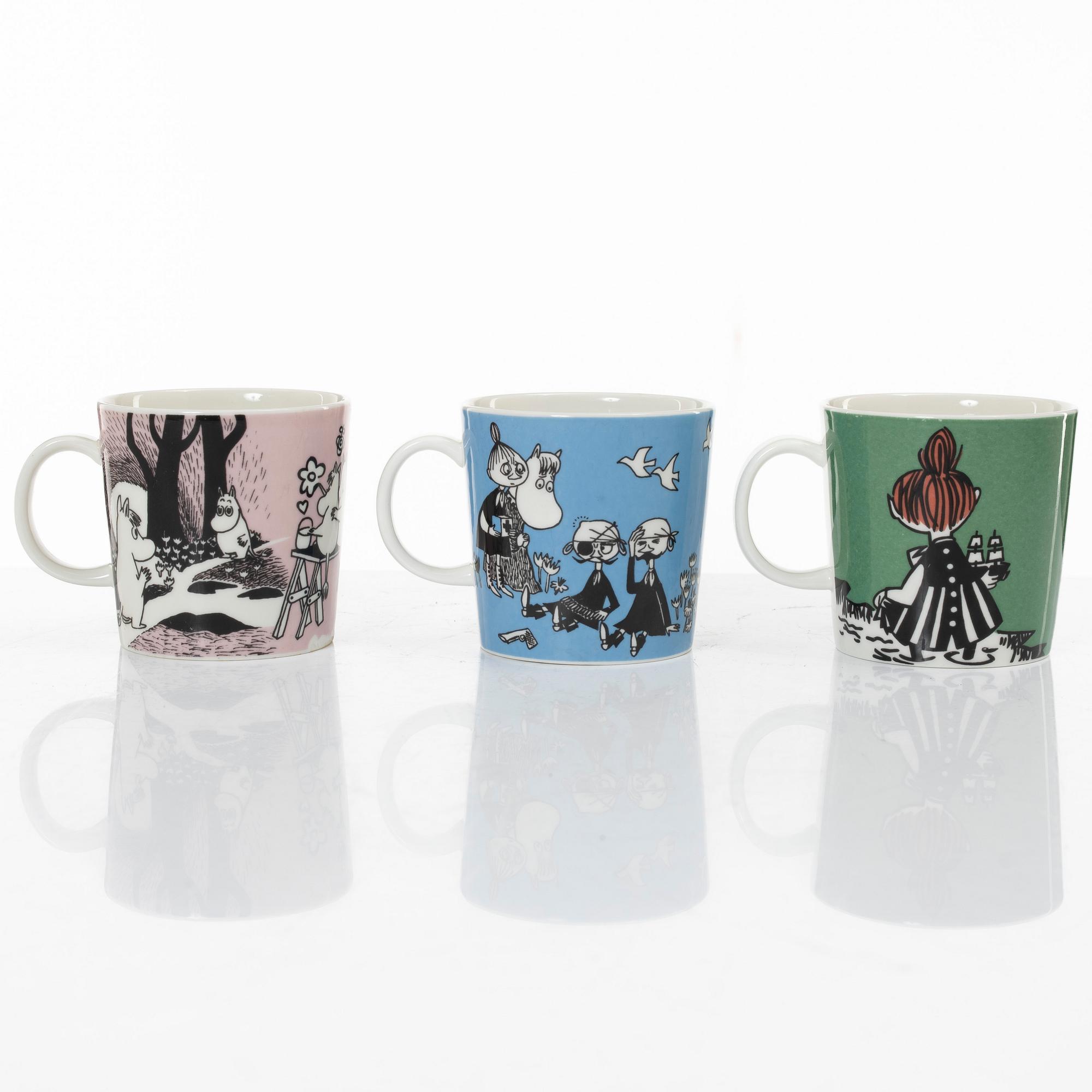 Arabia, muminmuggar, 3 st, Finland.