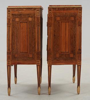 A pair of Italian late 18th century commodes.