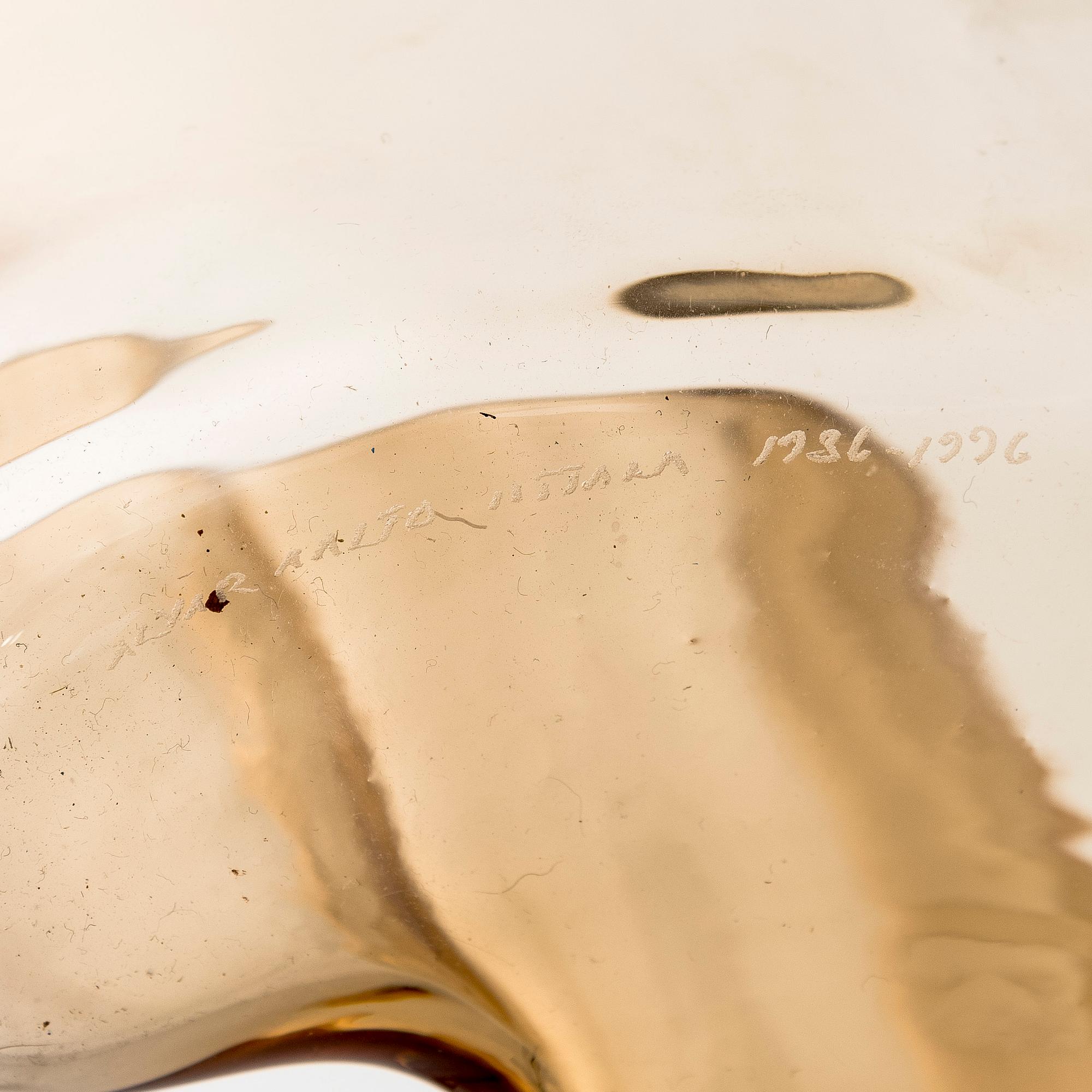 Alvar Aalto, maljakko, "3030", 60-vuotisjuhlamaljakko, signeerattu Alvar Aalto Iittala 1936-1996.