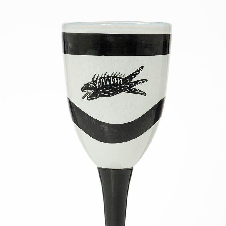 Ulrica Hydman-Vallien, vinglas, 7 st, Kosta Boda.