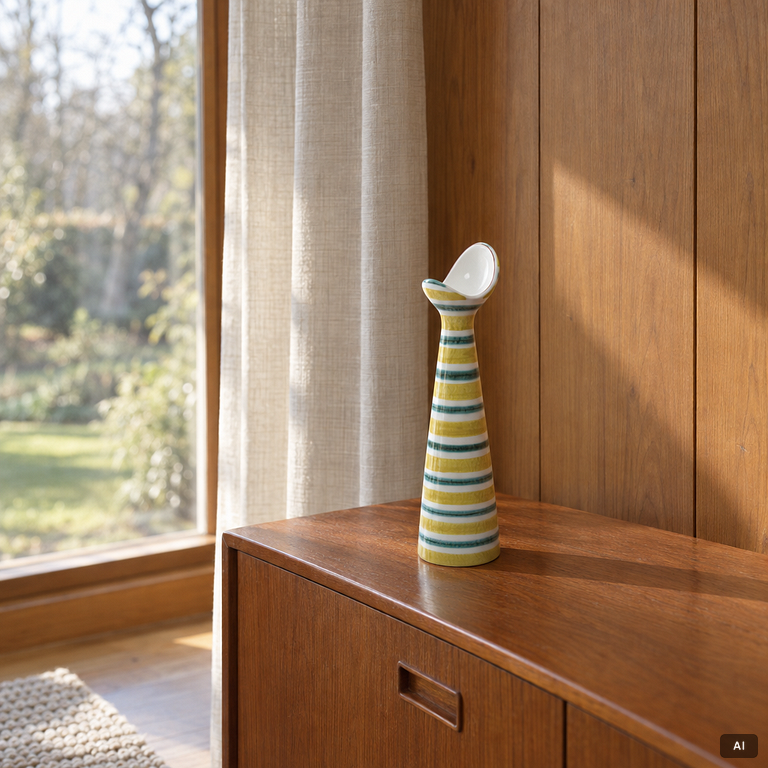 Stig Lindberg, Vase, faience, Gustavsbergs studio.