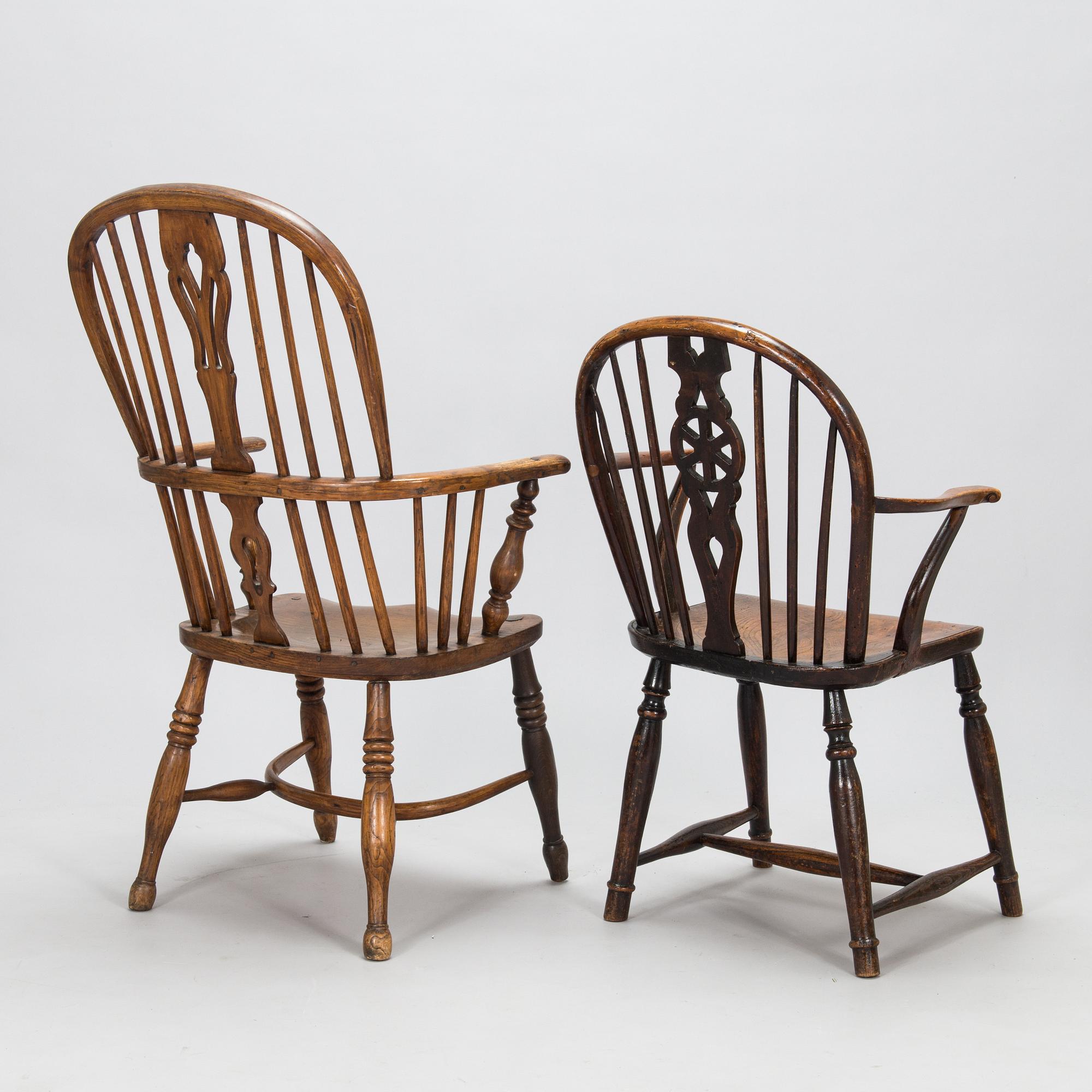 Four 'Windsor-chairs turn of 20th century.